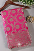 Fuchsia Pink Zari Woven Banarasi Silk Saree