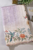 Mauve Tussar Silk Printed Saree