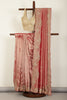 Rani Copper Color Pure Tissue Handloom Saree with Sequence & Zardozi Handwork