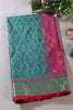 Teal Soft Silk Resham & Zari Woven Saree