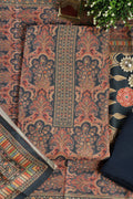 Blue Colour Pashmina Digital Printed Unstitched Suit Fabric