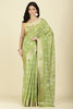 Light Green Cotton Silk Printed And Zari Woven Saree