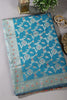 Teal Colour Banarasi Silk Woven Saree