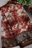 Seal Brown Color Chiffon Floral Printed Saree