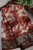 Seal Brown Color Chiffon Floral Printed Saree