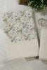 Cream & Mustard Cotton Chikankari Work Floral Printed Unstitched Suit