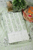 Light Green Cotton Floral Printed And Resham Embroidered Unstitched Suit Material