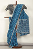 Blue Color Ikat Patola Modal Silk Saree with Gota Patti Border
