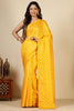 Mustard Modal Silk Saree with Zari Pinstripes