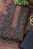 Navy Pashmina Floral Printed Unstitched Suit Fabric