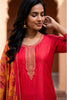 Rani Neck-Embroidered And Printed Silk Suit Set
