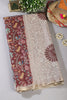 Maroon Tussar Silk Printed Saree
