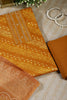 Mustard Color Cotton Bandhani printed Unstitched Suit Fabric