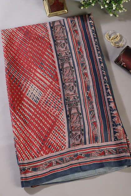 Maroon Color Crepe Printed Saree