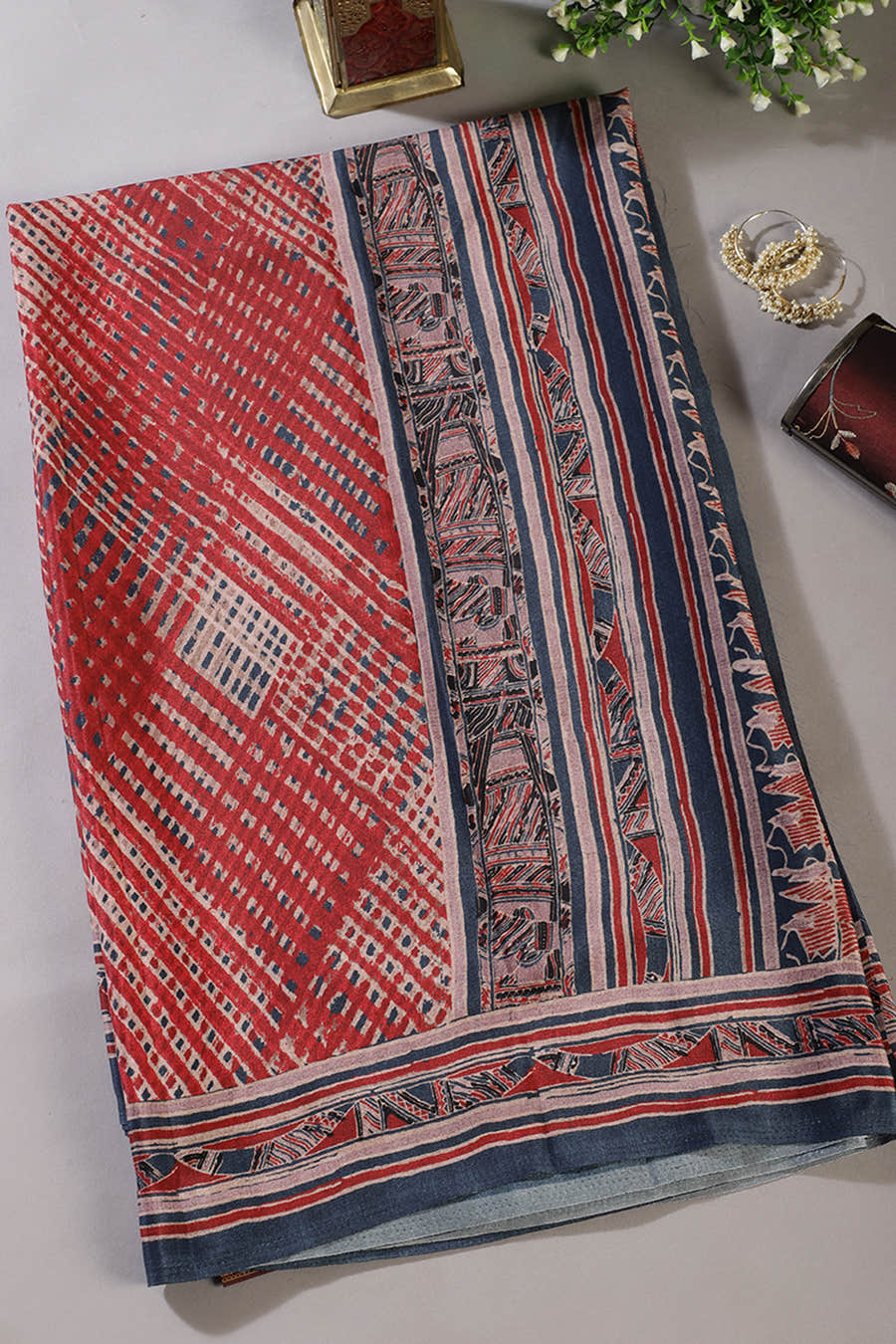 Maroon Color Crepe Printed Saree