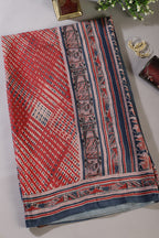 Maroon Color Crepe Printed Saree