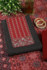 Black & Rust Color Twill Cotton Printed Unstitched Suit Material