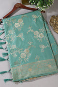 Sea Green Color Art Silk Zari Woven Saree
