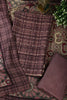 Wine Printed Spun Unstitched Suit Fabric