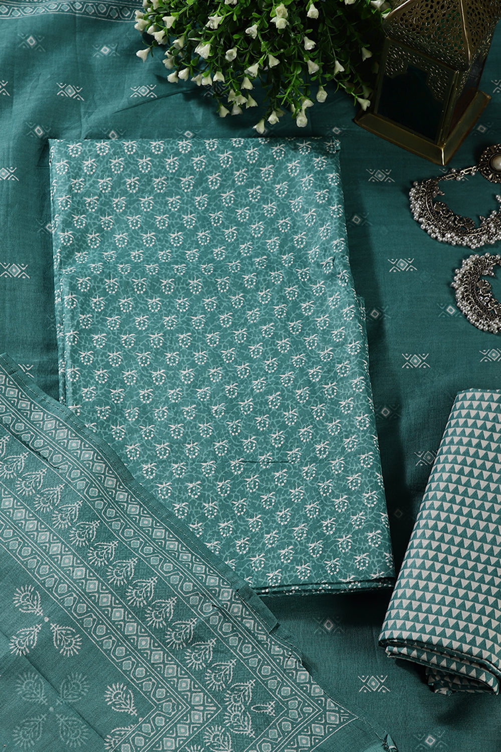 Rama Color Cotton Printed Unstitched Suit