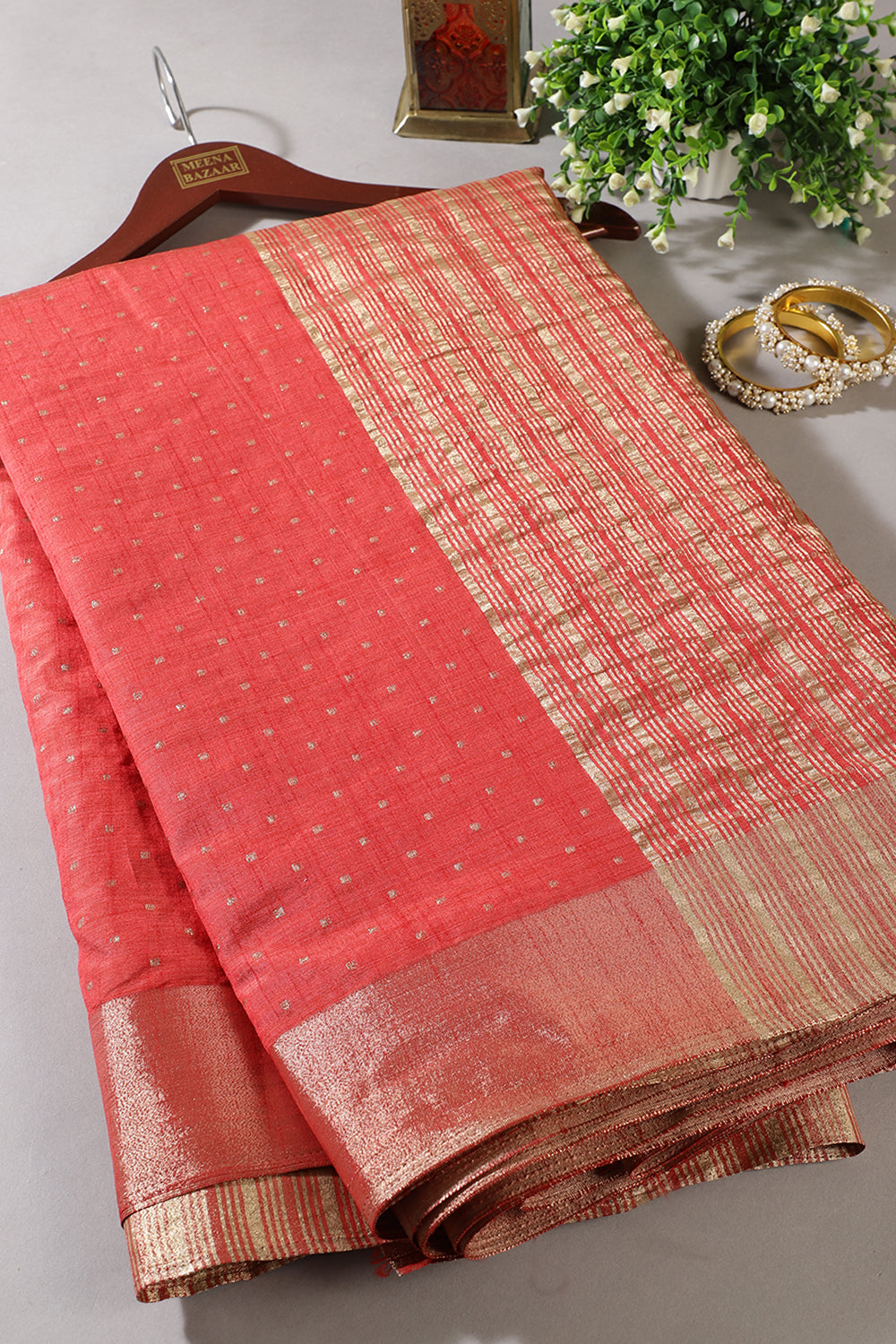 Red Zari Woven Silk Saree