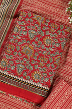 Red Cambric Cotton Unstitched Suit Material