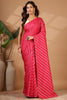 Rani Modal Silk Saree with Zari Pinstripes