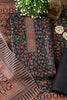 Black Pashmina Floral Printed Unstitched Suit Fabric