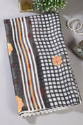Black Cotton Printed Saree