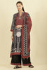 Black Muslin Ajrakh Printed Suit with Palazzo