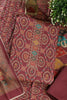 Wine Pashmina Digital Printed Unstitched Suit Material