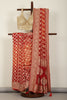 Red Pure Khaddi Georgette Banarasi Saree with Zardozi & Cutdana Handwork