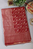 Maroon Floral Zaal Woven Silk Banarasi Saree