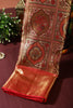 Gold & Pink Color Kanjivaram Pure Silk Handloom Gold Copper Zari Saree with Meenakari Pattern