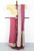 Wine Silk Zari Woven And Swaroski Work Saree