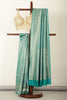 Teal Silk Zari Floral Zaal Woven Saree