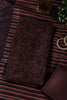 Wine & Black Digital Printed Chanderi Cotton Unstiched Suit Material