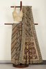 Black Color Pure Crepe Digital & Hand Print Saree with Mirror and Beads Handwork By Tarun Tahiliani Designer Collection