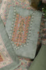 Green Cotton Resham Embroidered Unstitched Suit