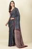 Navy Jacquard Silk Bandhani Printed Saree