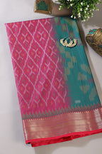 Wine Soft Silk Resham & Zari Woven Saree