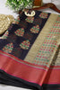 Navy Color Supernet Cotton Woven Saree