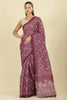 Purple Kota Cotton Floral Jaal Printed Saree