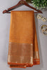 Mustard Cotton Silk Woven Saree