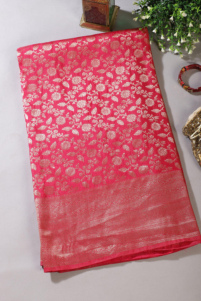 Rani Lightweight Banarasi Silk Weaving Saree