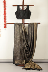 Black Zari Woven Soft Silk Saree