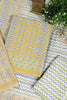 Mustard Malmal Cotton Printed Unstitched Suit Material