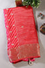 Magenta & Red Jaipuri Silk Leheriya Printed And Embroidered Saree