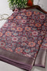 Mauve Colour Floral Printed Cotton Silk Saree