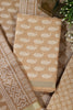 Fawn  Cotton Boota Block Print Unstitched Suit Fabric